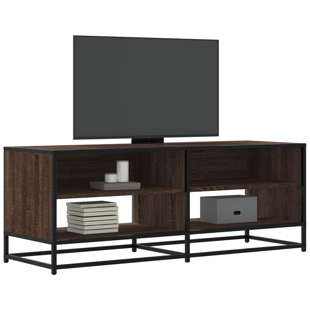 TV ormarić boja hrasta 120,5x40x46 cm konstruirano drvo i metal
