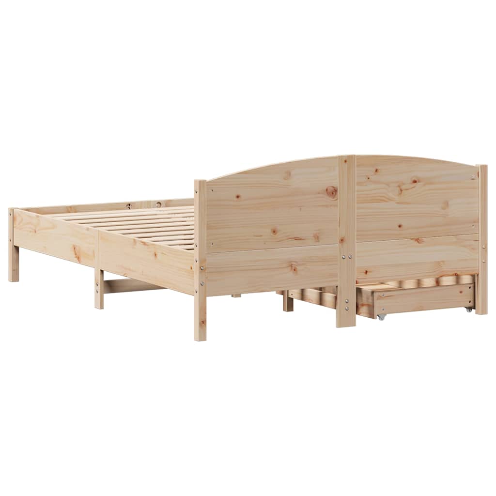 Okvir kreveta bez madraca 120 x 190 cm od masivne borovine