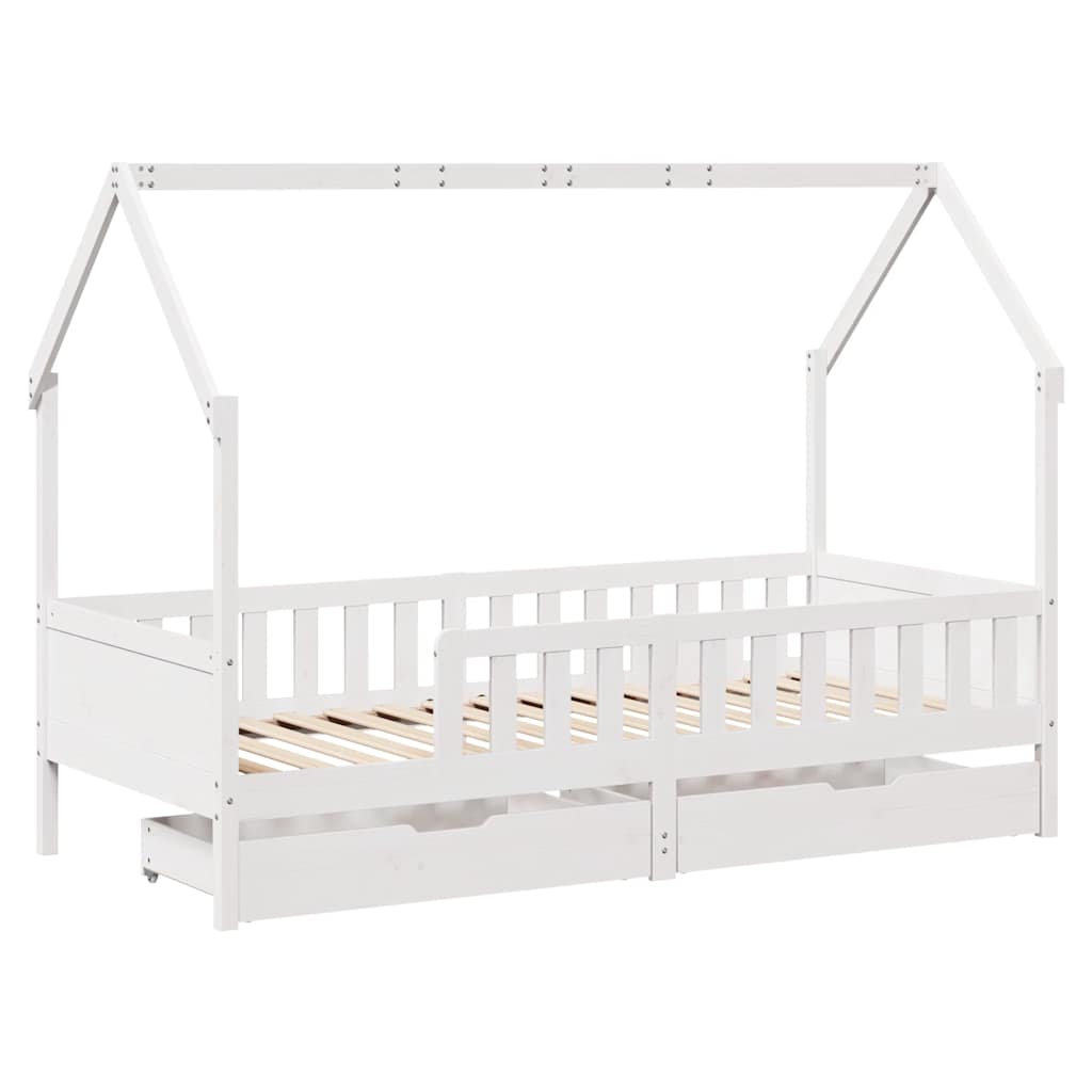 Okvir dječjeg kreveta s ladicama bez madraca 90x200 cm borovina