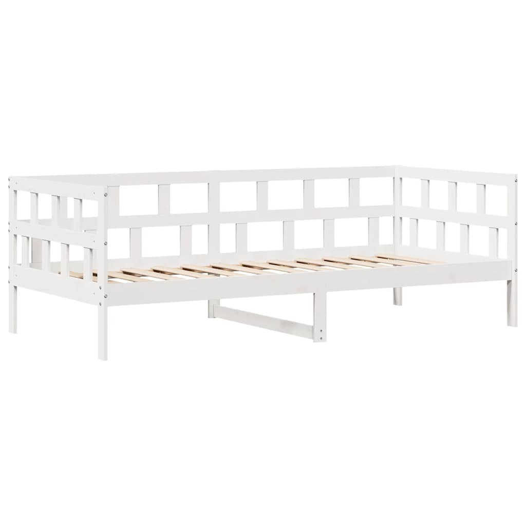 Dnevni krevet s ladicama bez madraca bijeli 80x200 cm masivno drvo