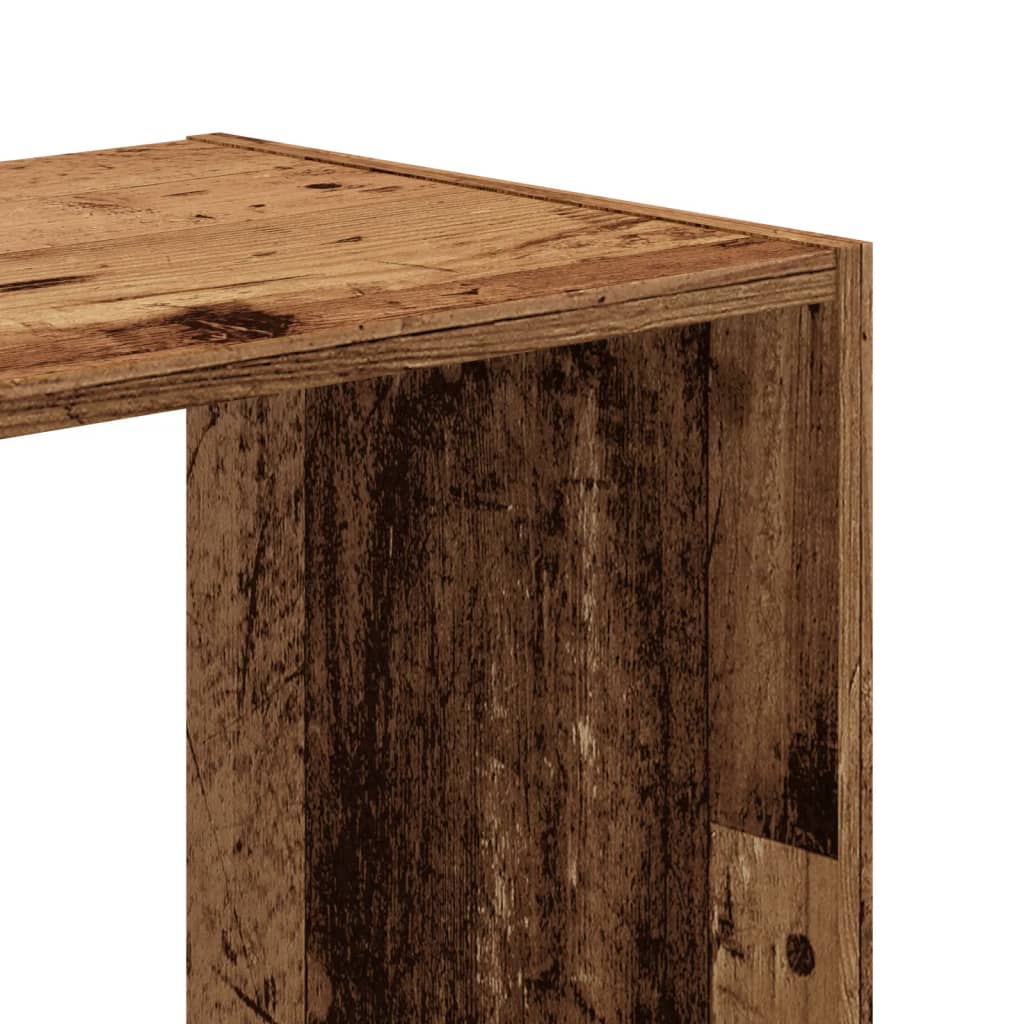 Regal za knjige boja staro drvo 102x32x102 cm konstruirano drvo
