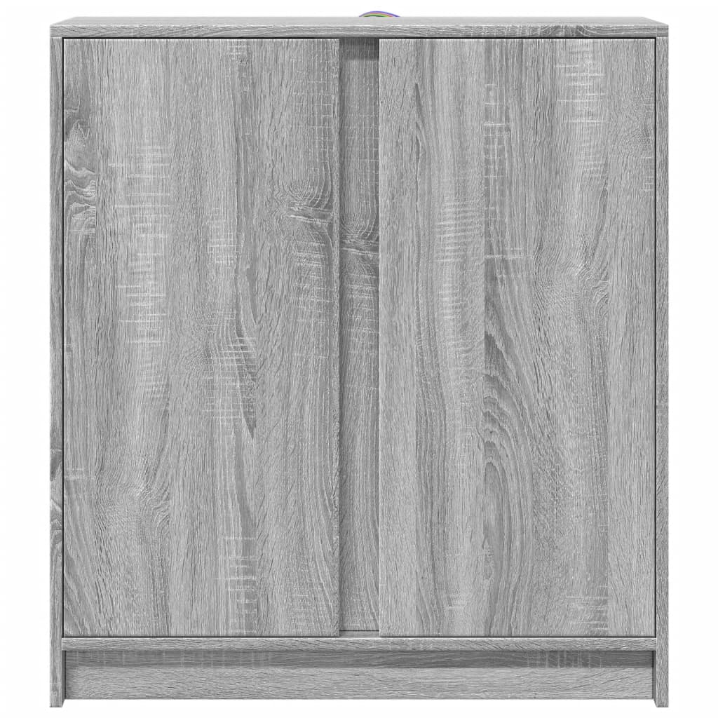 Komoda s LED svjetlima boja hrasta sonome 77x34x85 cm drvena