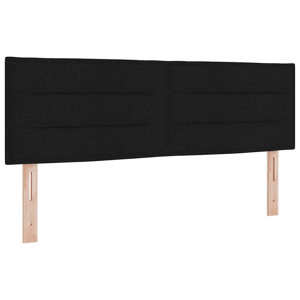 Krevet s opruga kutije s jastukom Crna 140 x 200 cm tkanina