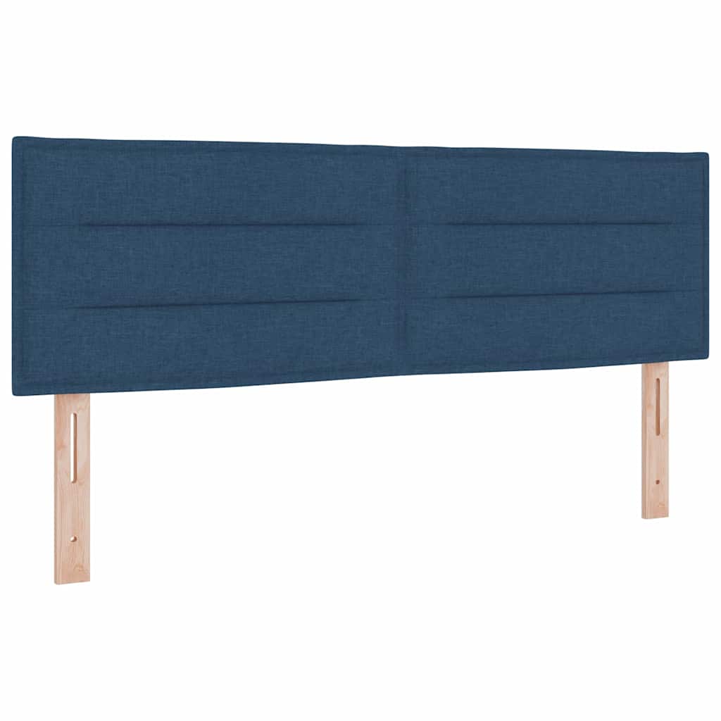 Krevet s opruga kutije s jastukom Plava 140 x 190 cm tkanina