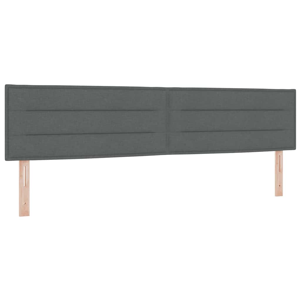 Krevet s opruga kutije Tamno siva 200 x 200 cm tkanina