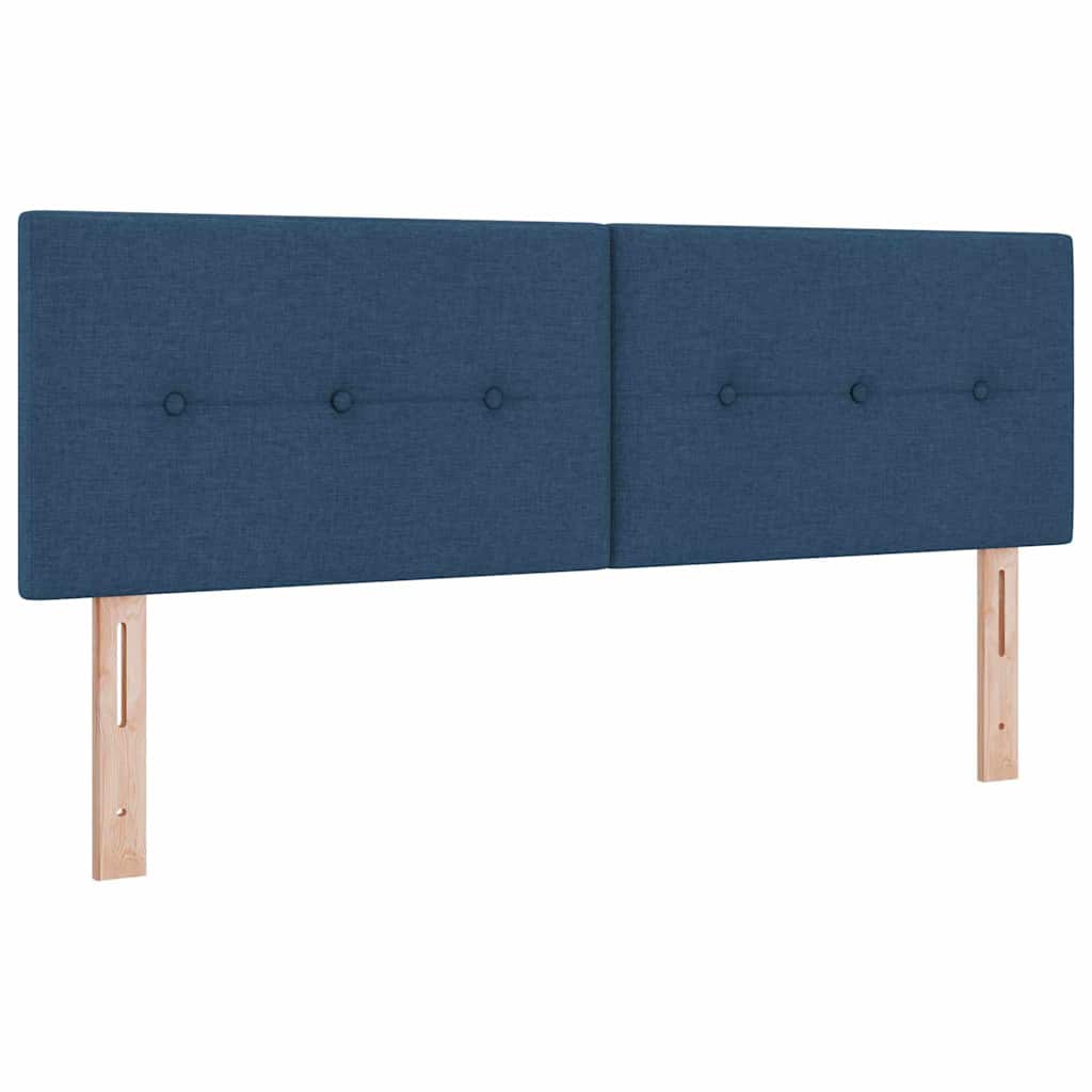 Krevet s opruga kutije s jastukom Plava 140 x 190 cm tkanina
