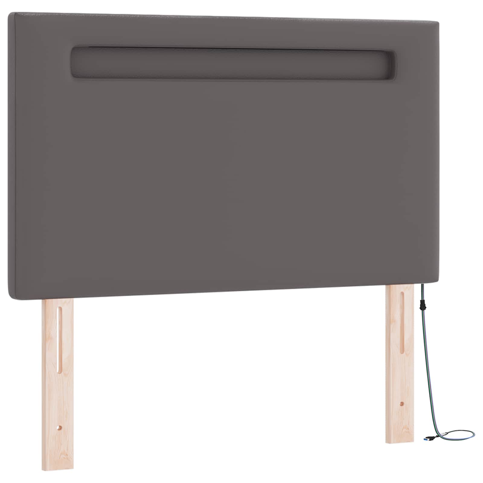 Krevet s opruga kutije s madracem Siva 90 x 200 cm Umjetna koža