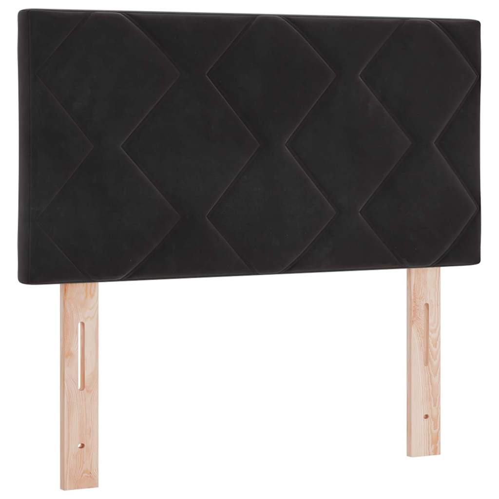 Krevet s opruga kutije s jastukom Crna 80 x 200 cm Baršun