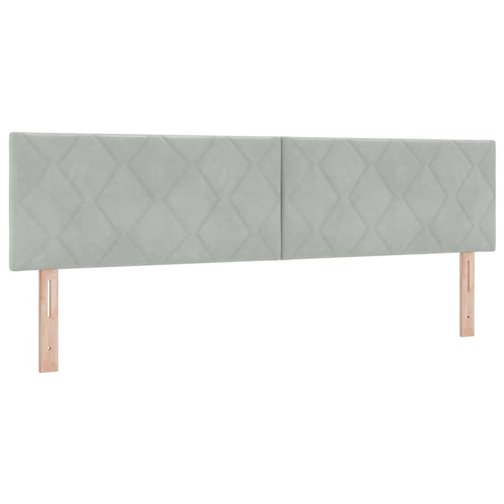Krevet s opruga kutije Svijetlo siva 180 x 200 cm Baršun