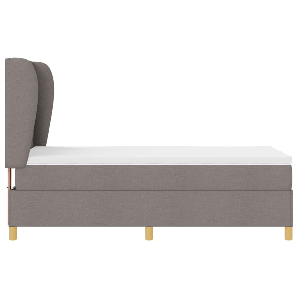 Krevet s opruga kutije Sivo-smeđa 200 x 90 cm tkanina