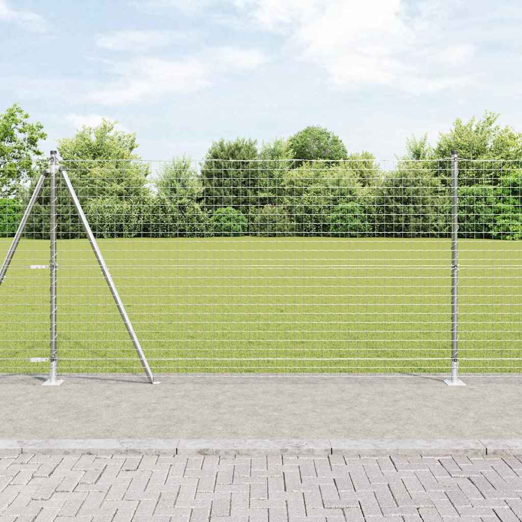 Stup za ogradu 52 pcs Siva 3,2 x 3,2 x 130 cm