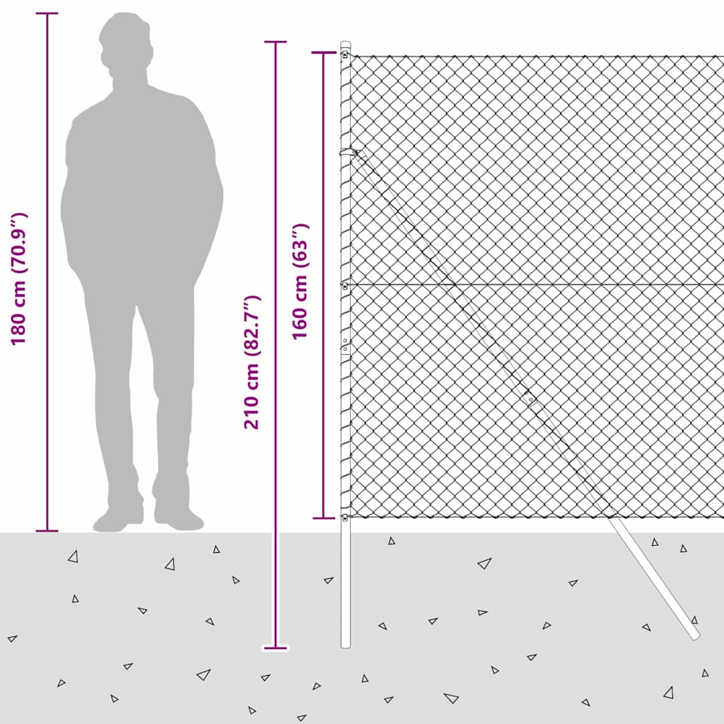 Temeljna zavarena žičana ograda 10 x 1,6 m Zelena Mreža