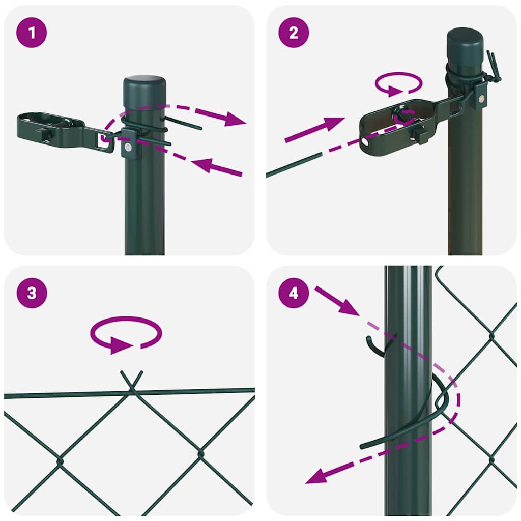 Temeljna zavarena žičana ograda 10 x 1,6 m Zelena Mreža
