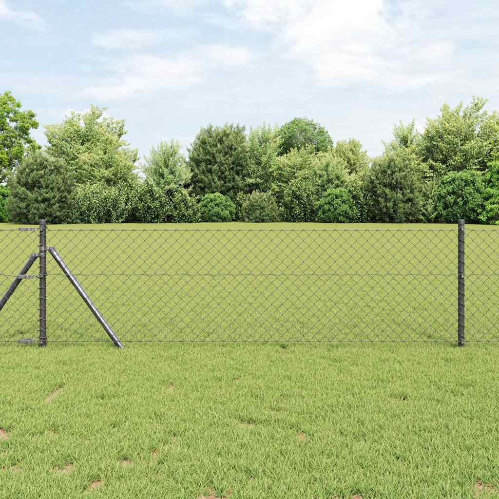Temeljna zavarena žičana ograda 10 x 0,6 m Siva Mreža