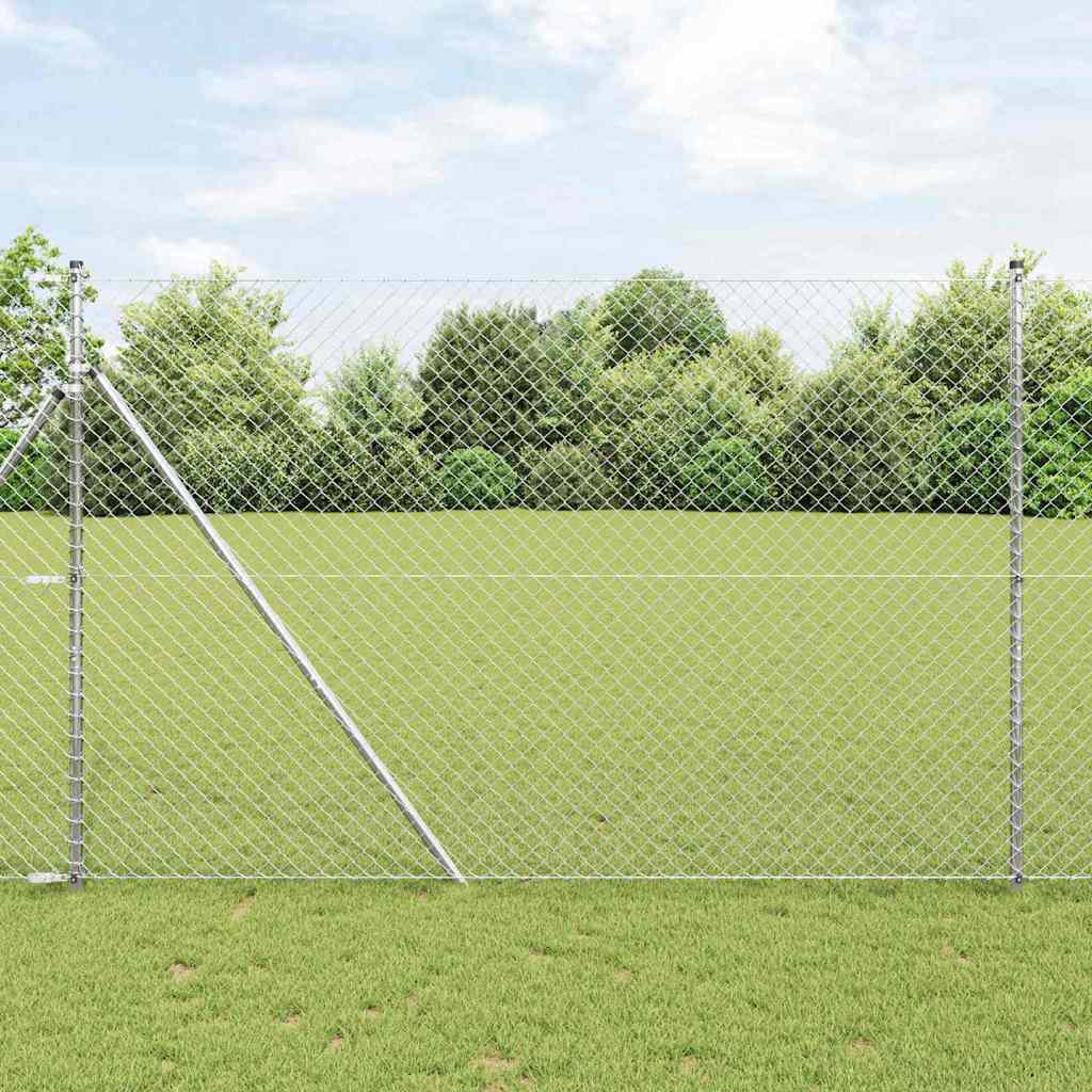 Temeljna zavarena žičana ograda 10 x 1,5 m Srebrna Mreža