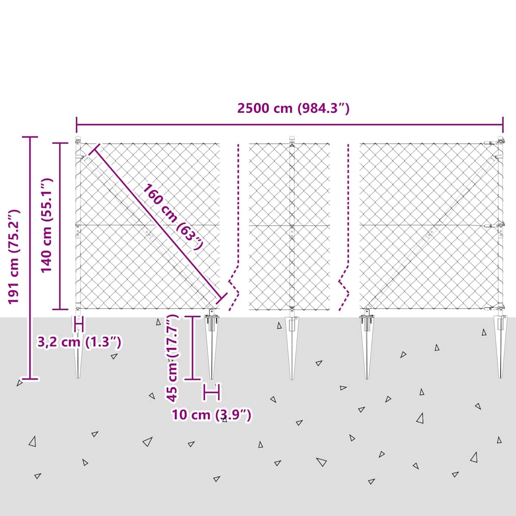 Zavareno žičano ograđivanje s bodljama 25 x 1,4 m Zelena Mreža