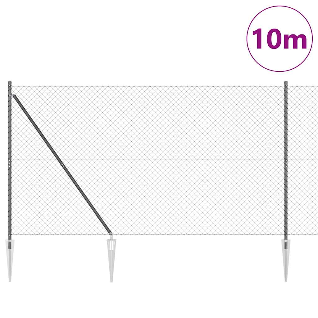 Zavareno žičano ograđivanje s bodljama 10 x 1,6 m Siva Mreža