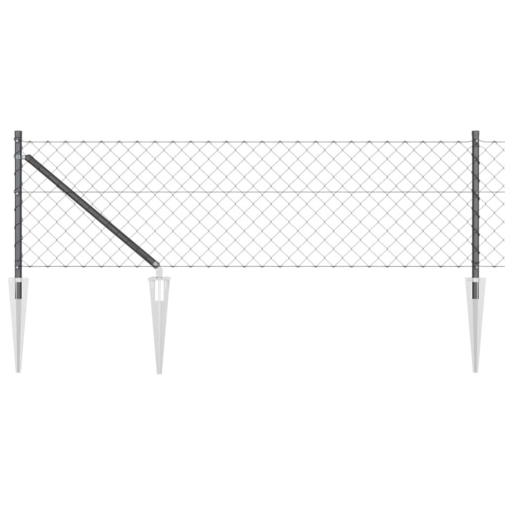 Zavareno žičano ograđivanje s bodljama 10 x 0,6 m Siva Mreža