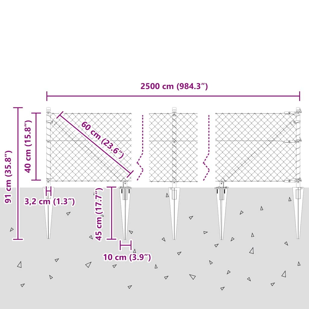 Zavareno žičano ograđivanje s bodljama 25 x 0,4 m Siva Mreža