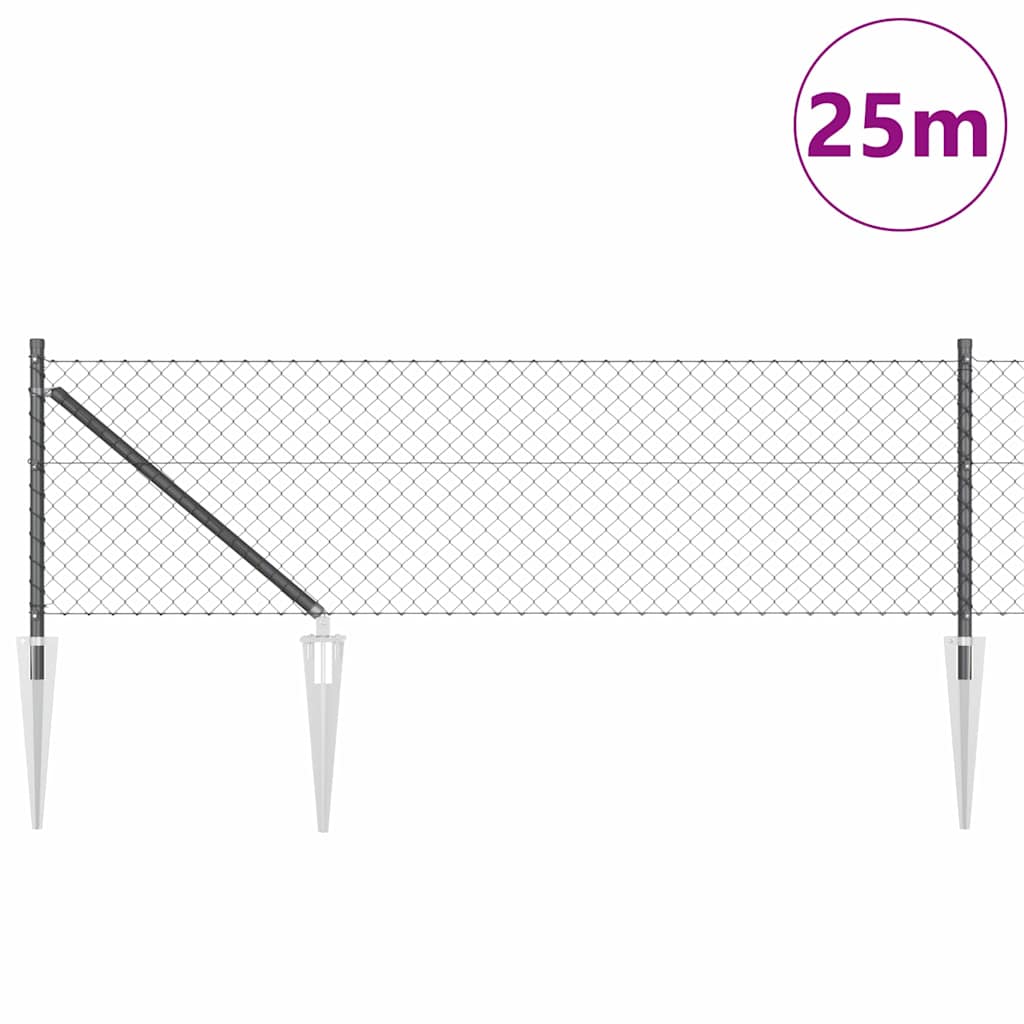 Zavareno žičano ograđivanje s bodljama 25 x 0,4 m Siva Mreža