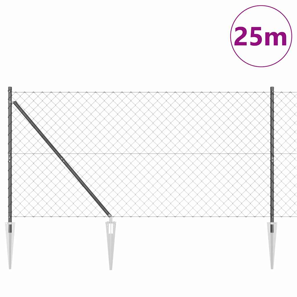 Zavareno žičano ograđivanje s bodljama 25 x 1,2 m Siva Mreža