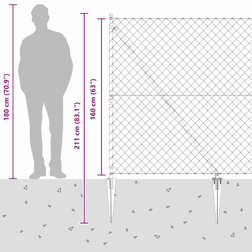 Zavareno žičano ograđivanje s bodljama 25 x 1,6 m Siva Mreža