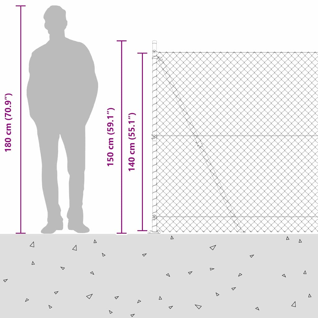 Zavareno žičano ogradno mreža s betonskom podlogom 10 x 1,4 m