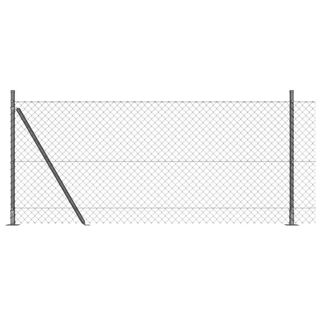 Zavareno žičano ogradno mreža s betonskom podlogom 25 x 0,8 m