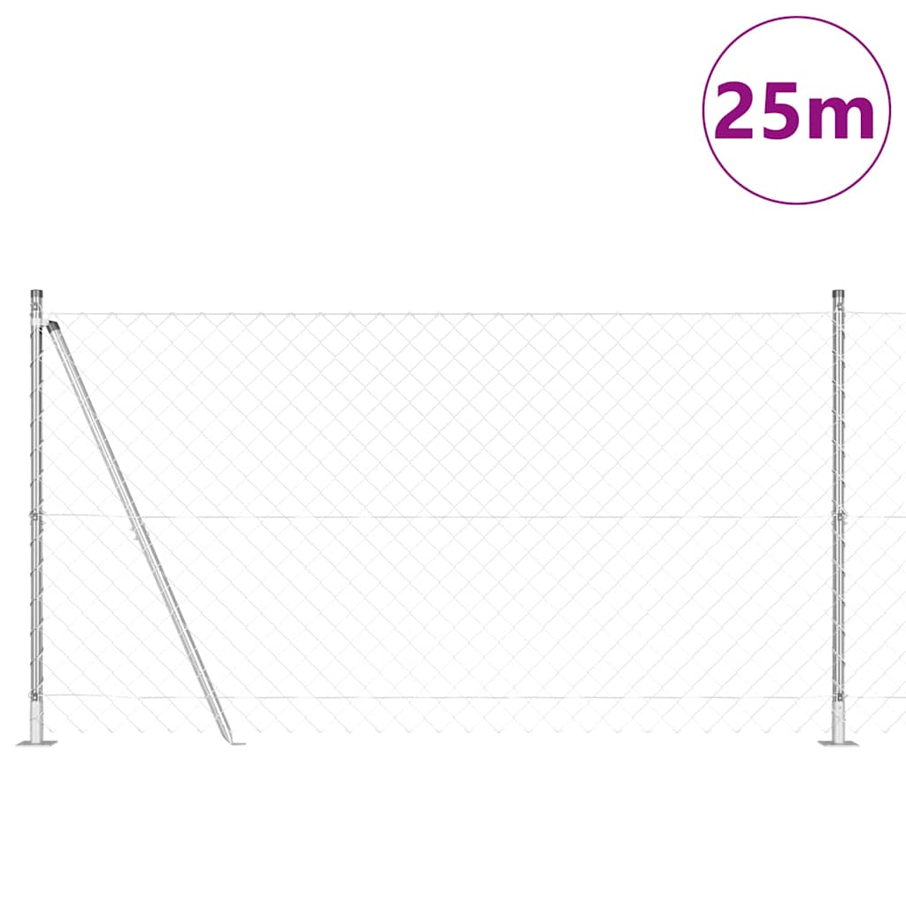 Zavareno žičano ogradno mreža s betonskom podlogom 25 x 1,2 m