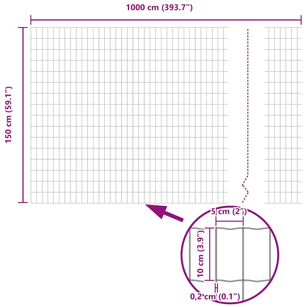 Temeljna zavarena žičana ograda 10 x 1,5 m (Š x V)