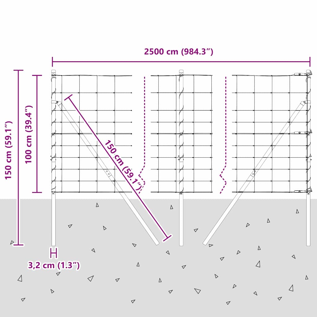 Temeljna zavarena žičana ograda 25 x 1 m (Š x V)