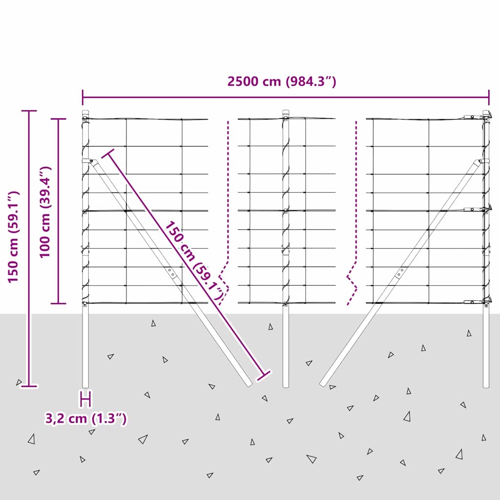 Temeljna zavarena žičana ograda 25 x 1 m (Š x V)