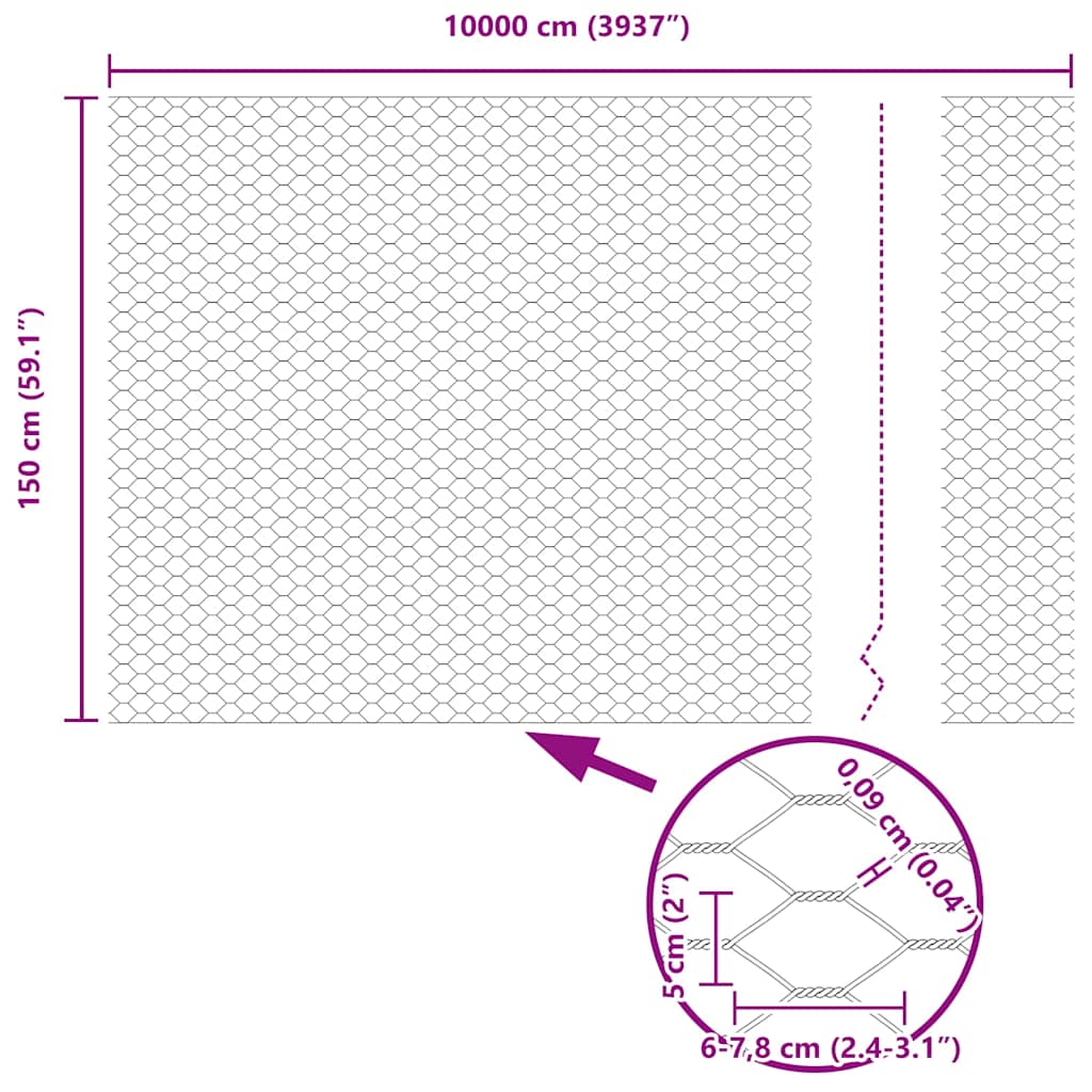 Temeljna zavarena žičana ograda 100 x 1,5 m (Š x V)