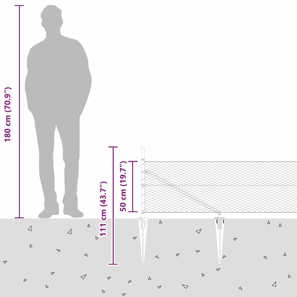 Zavareno žičano ograđivanje s bodljama 100 x 0,5 m (Š x V)
