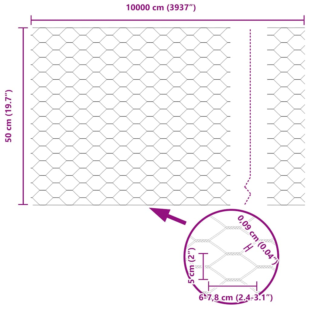 Zavareno žičano ograđivanje s bodljama 100 x 0,5 m (Š x V)
