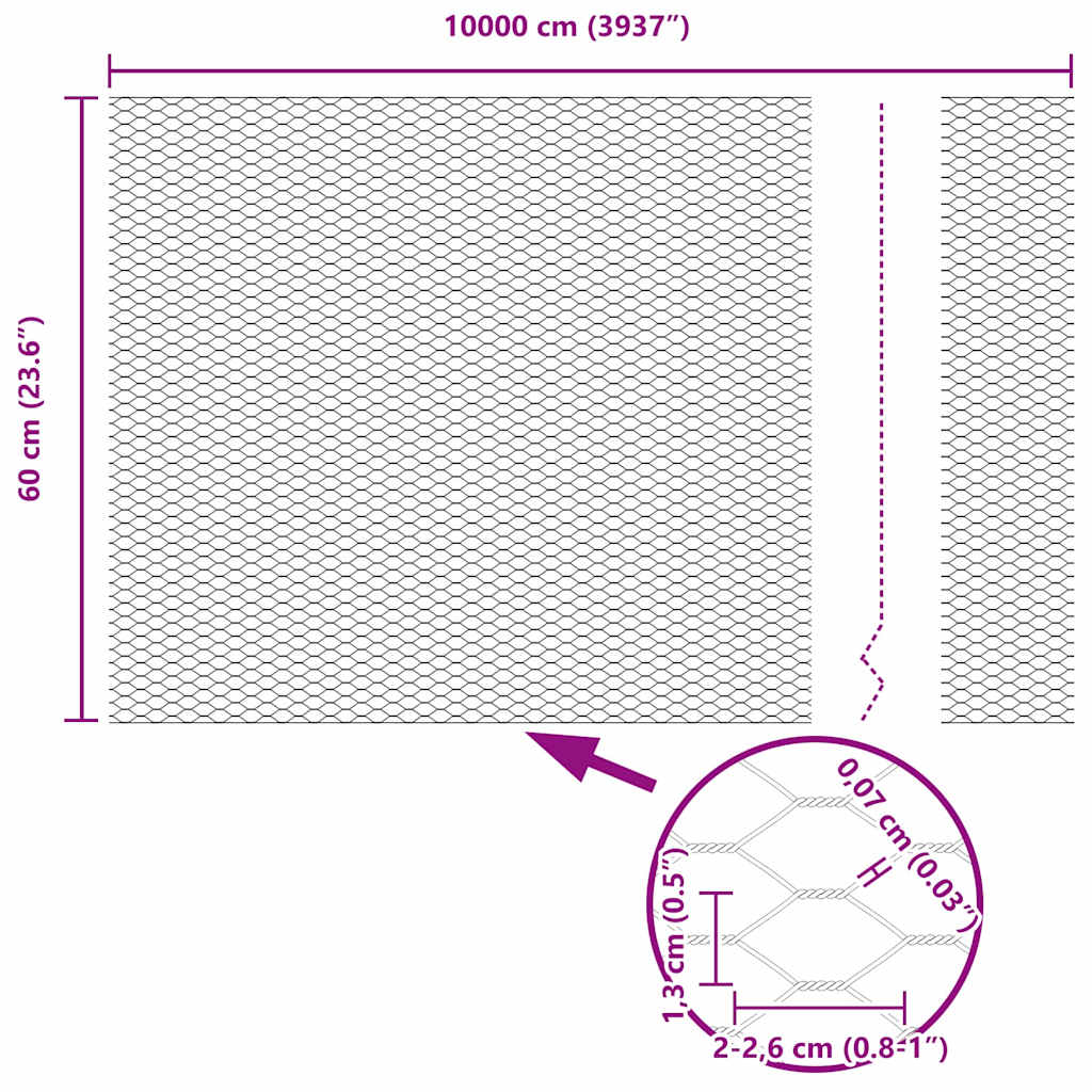Zavareno žičano ograđivanje s bodljama 100 x 0,6 m (Š x V)