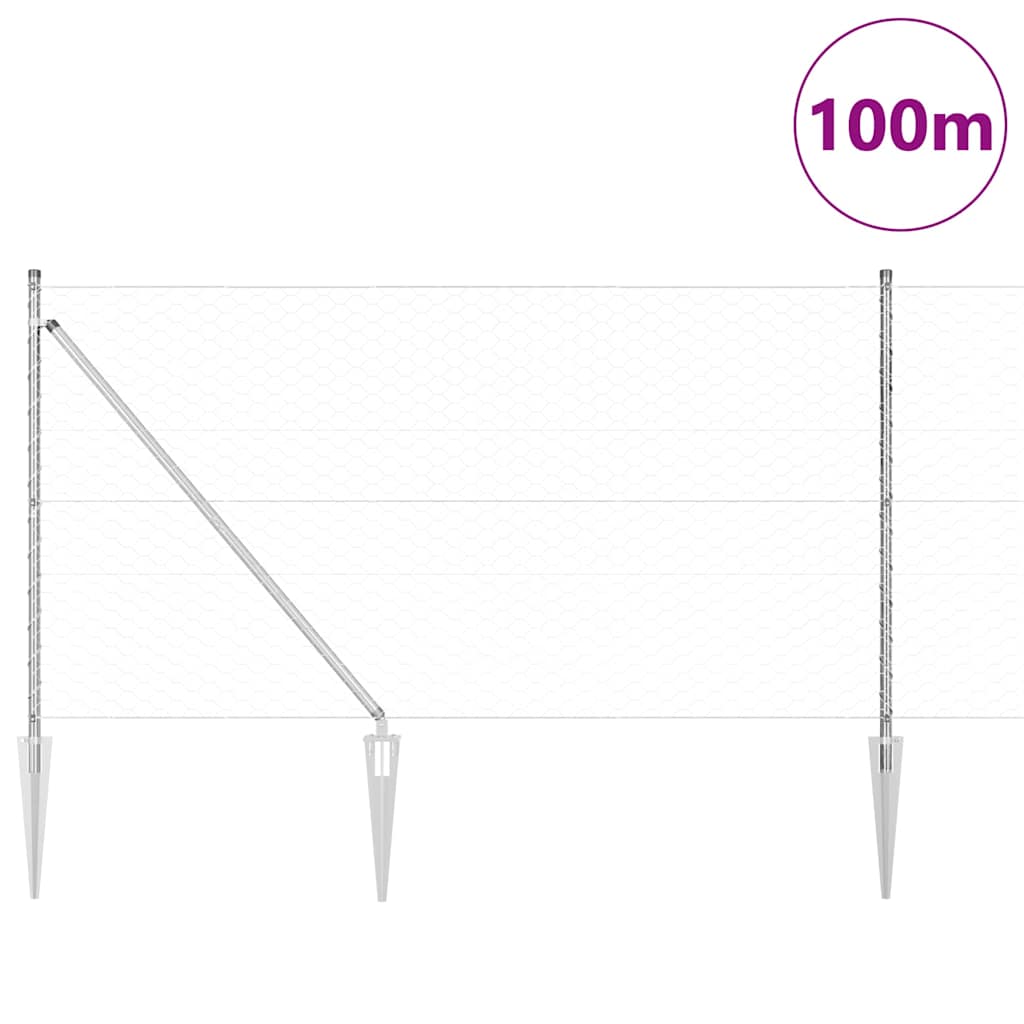 Zavareno žičano ograđivanje s bodljama 100 x 1 m (Š x V)