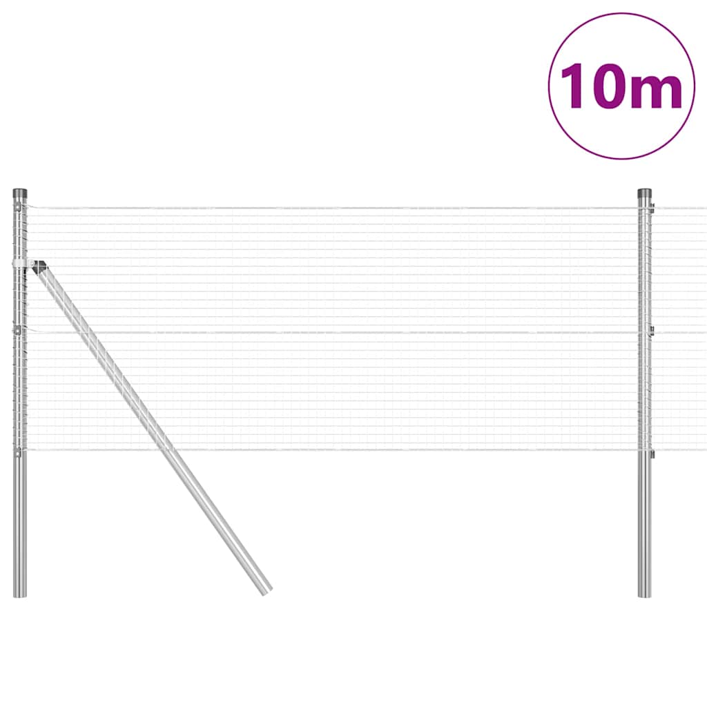 Temeljna zavarena žičana ograda 10 x 0,4 m Srebrna Mreža