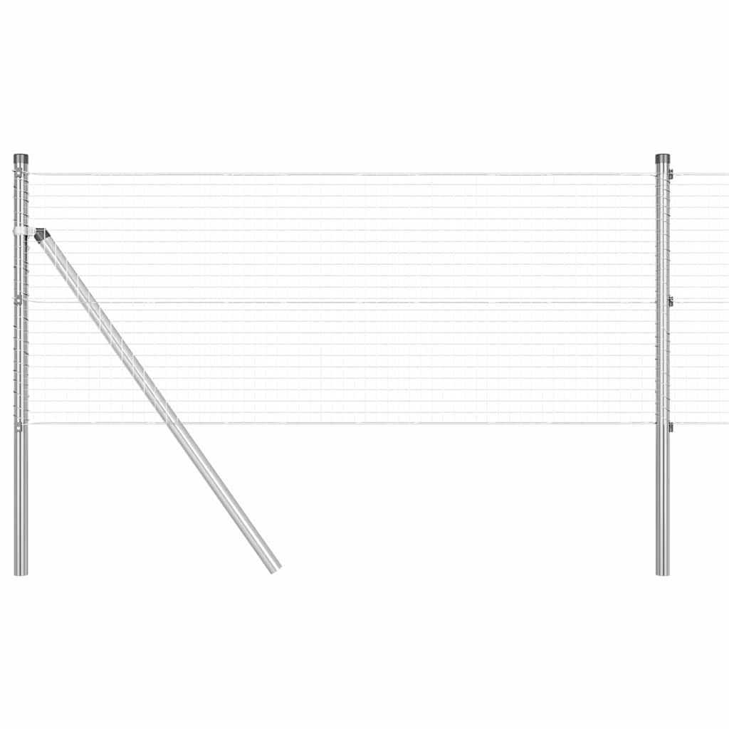 Temeljna zavarena žičana ograda 10 x 0,4 m Srebrna Mreža
