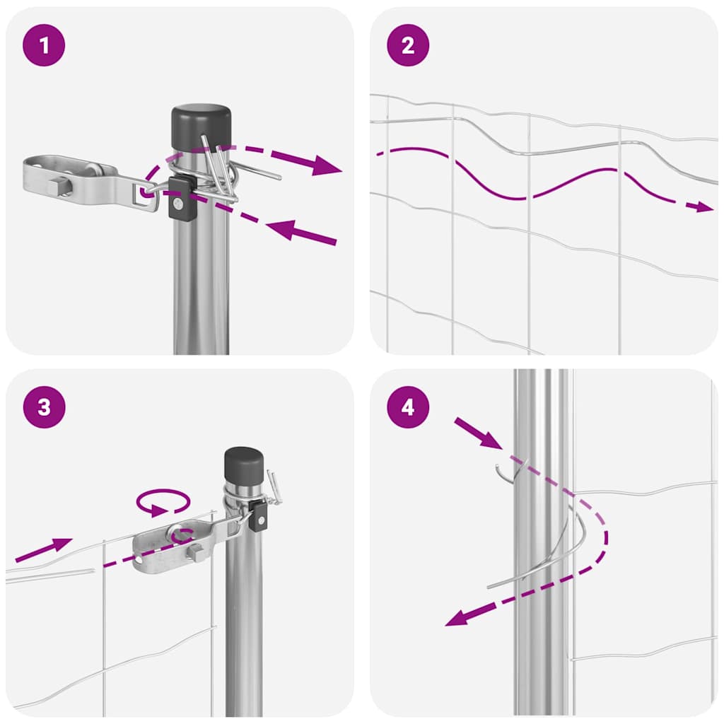 Temeljna zavarena žičana ograda 10 x 1,2 m Srebrna Mreža