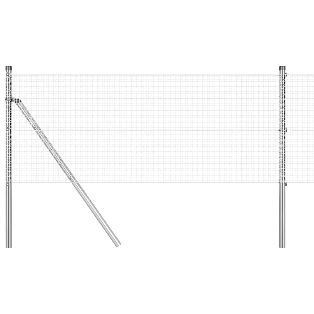 Temeljna zavarena žičana ograda 25 x 0,4 m Srebrna Mreža