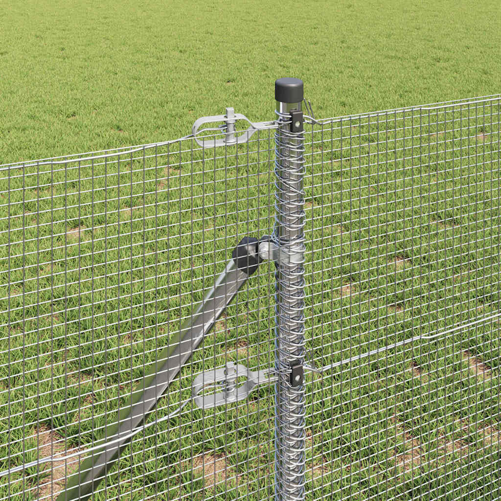 Temeljna zavarena žičana ograda 25 x 0,6 m Srebrna Mreža