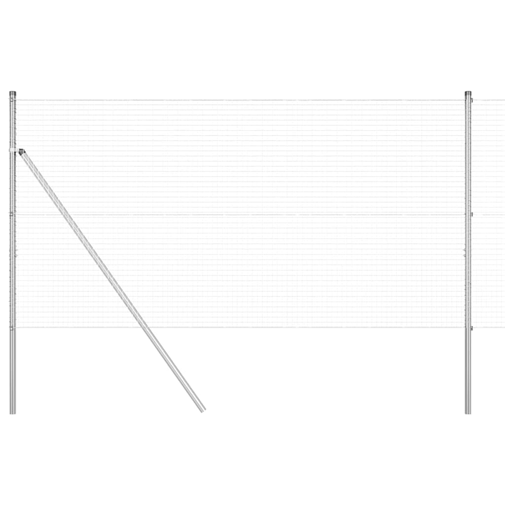Temeljna zavarena žičana ograda 25 x 1,2 m Srebrna Mreža