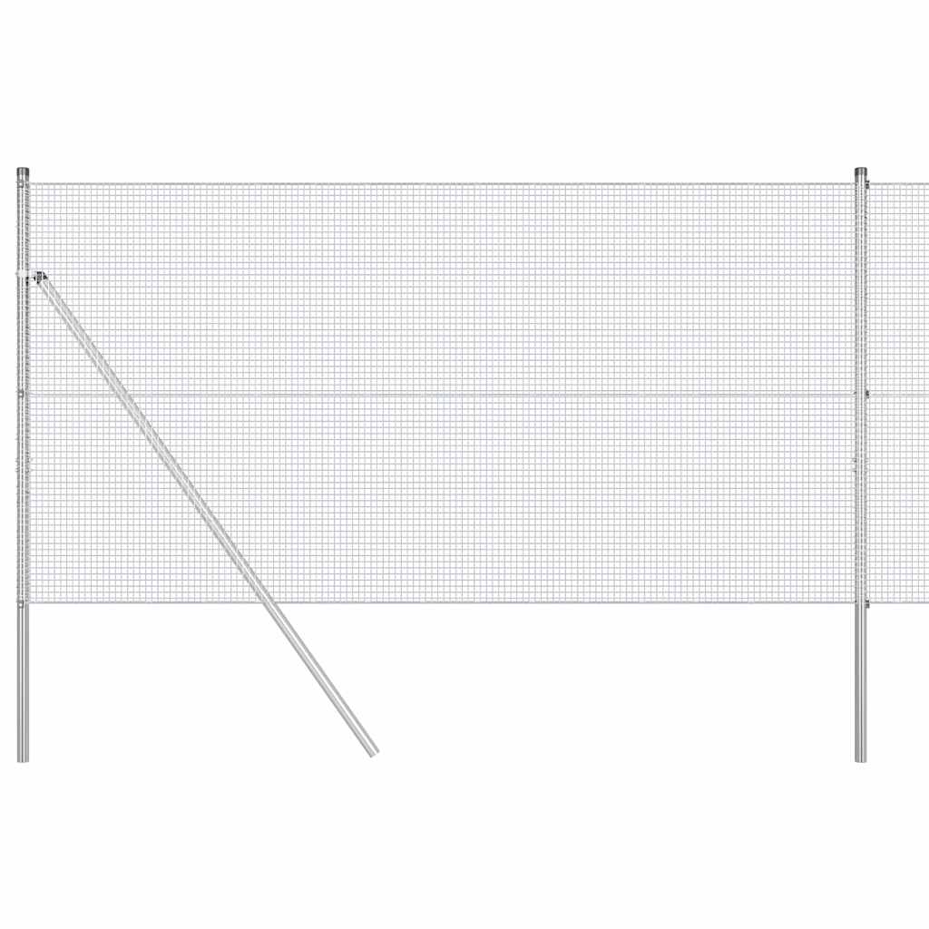 Temeljna zavarena žičana ograda 25 x 1,4 m Srebrna Mreža
