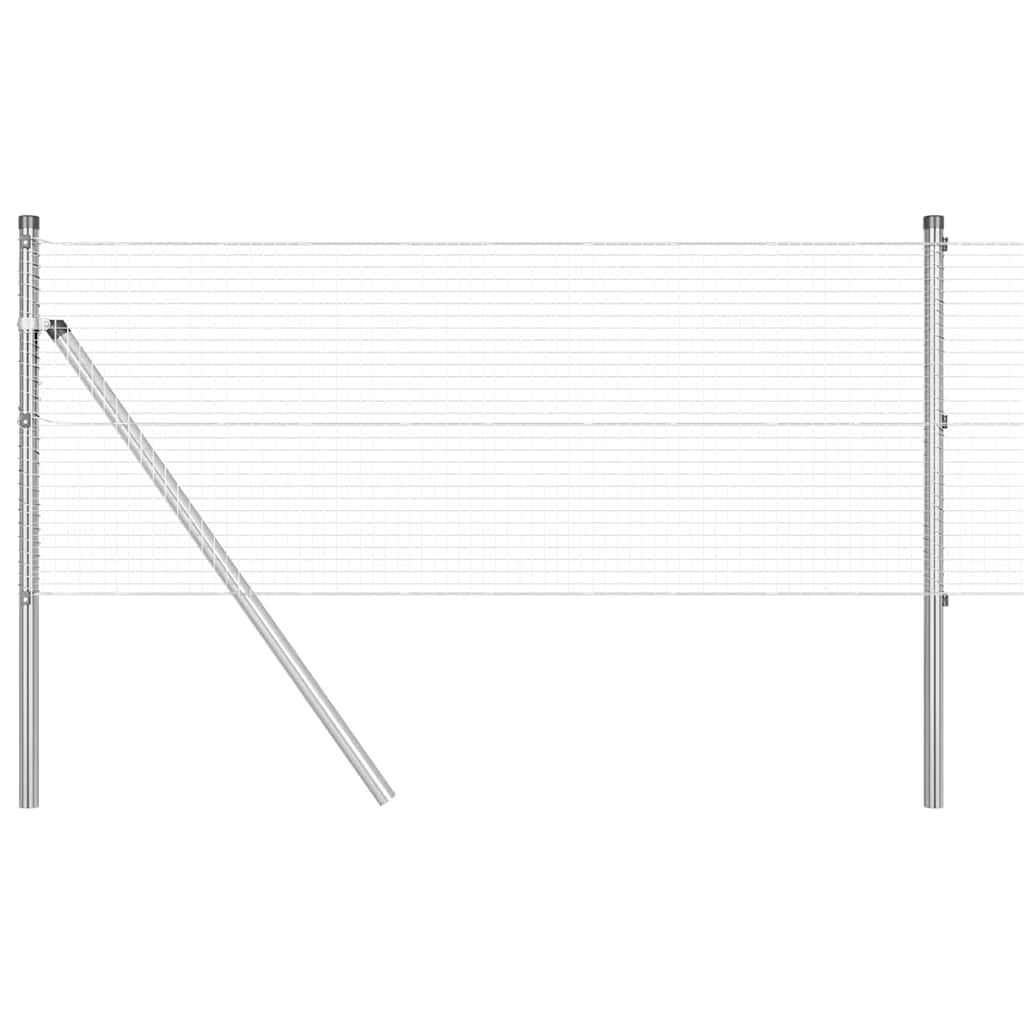 Temeljna zavarena žičana ograda 50 x 0,6 m Srebrna Mreža