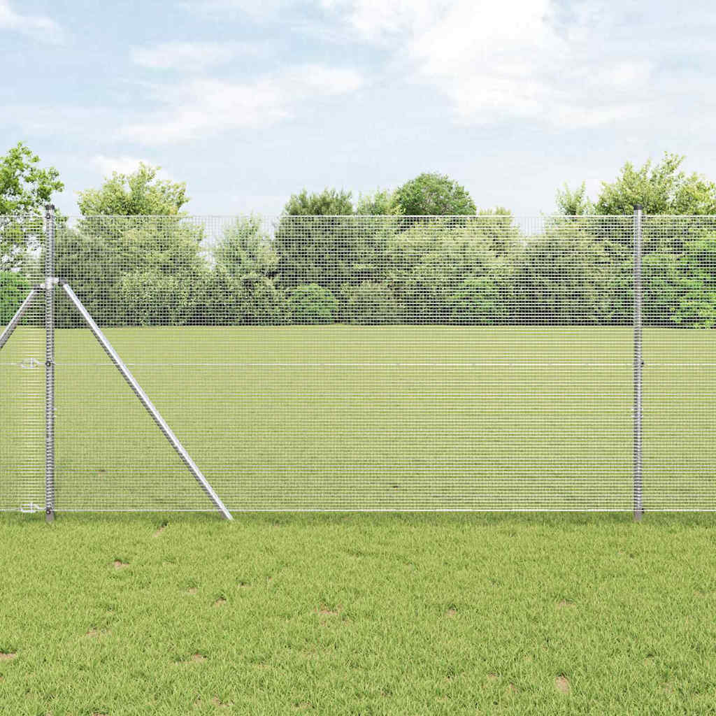 Temeljna zavarena žičana ograda 50 x 1,2 m Srebrna Mreža