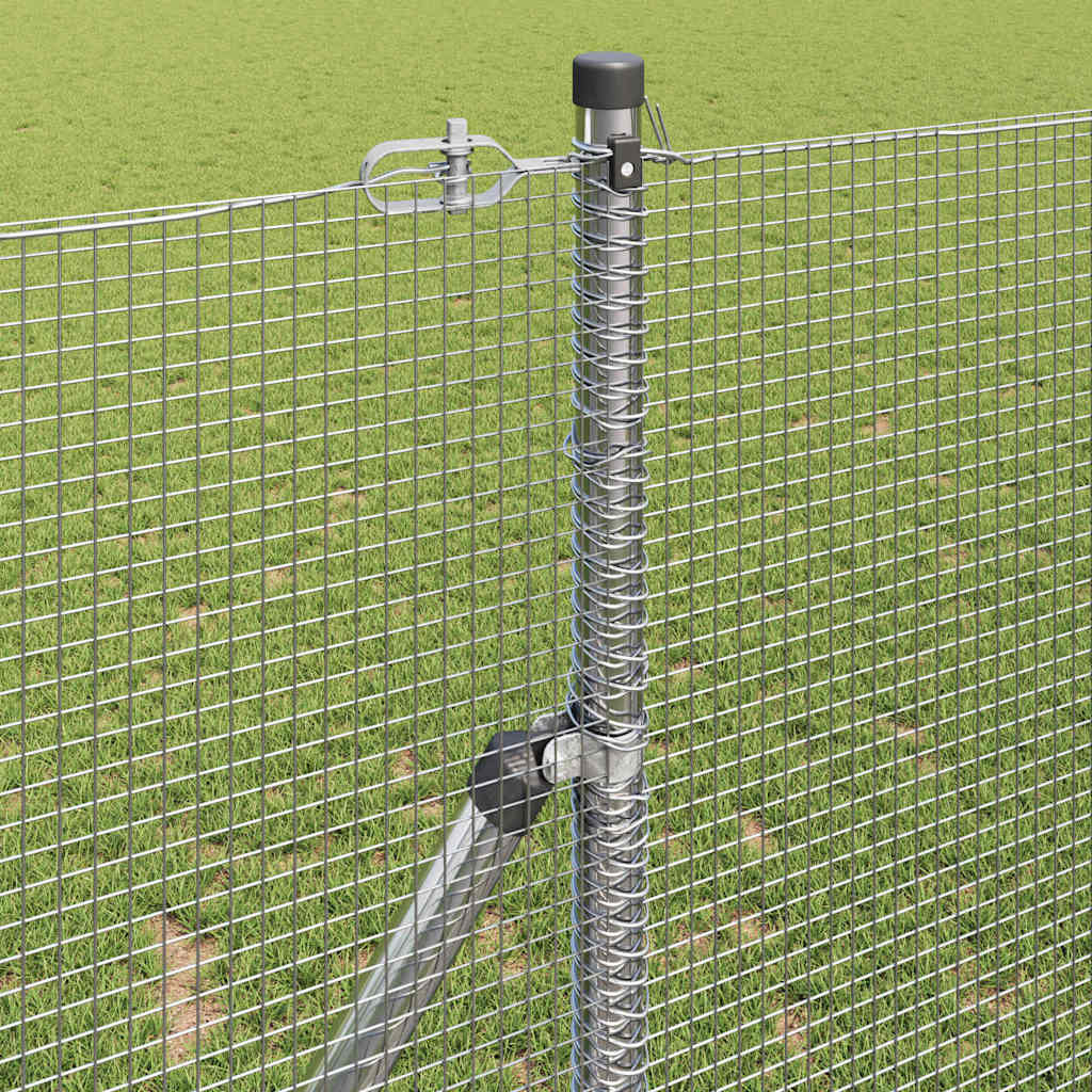 Temeljna zavarena žičana ograda 50 x 1,4 m Srebrna Mreža