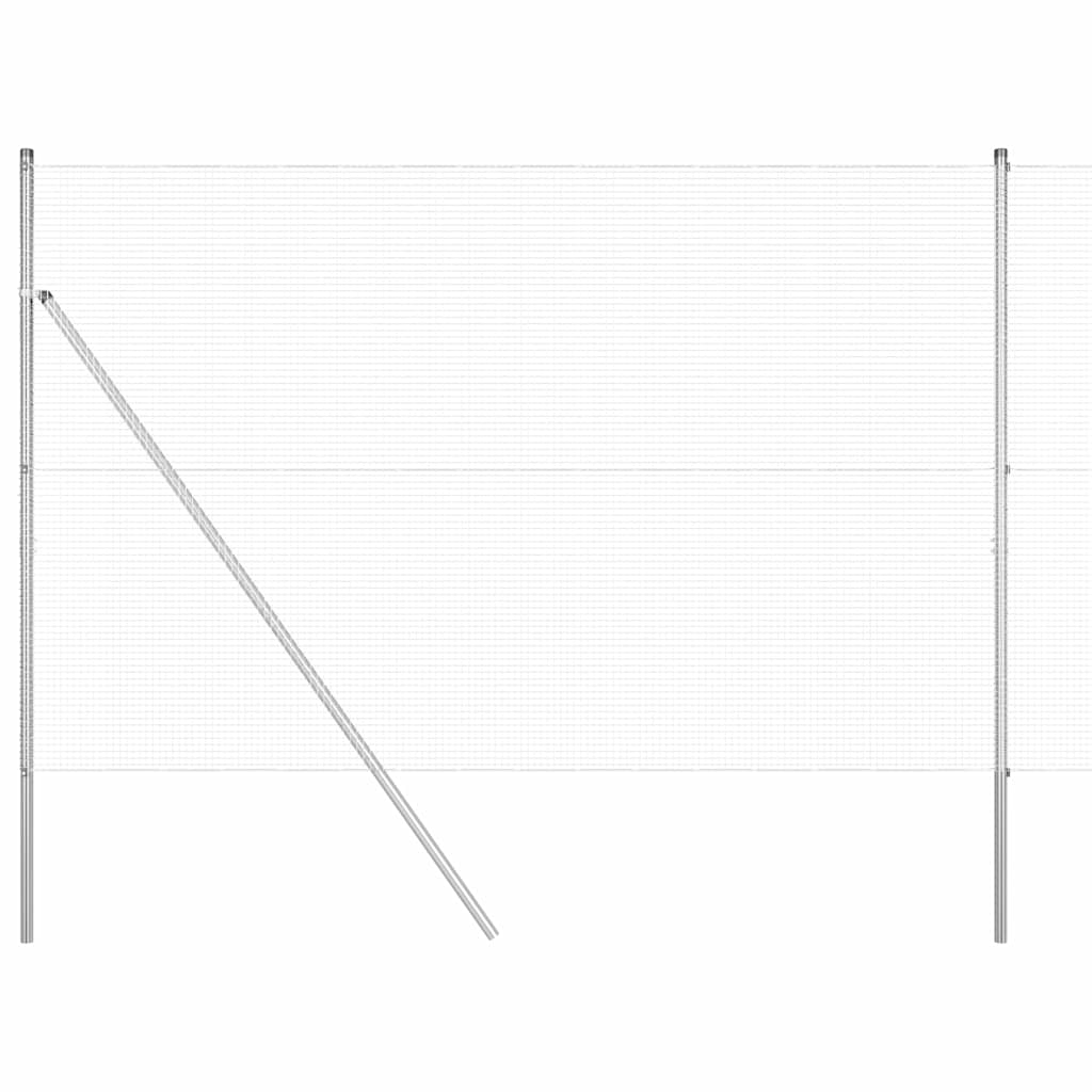 Temeljna zavarena žičana ograda 50 x 1,5 m Srebrna Mreža