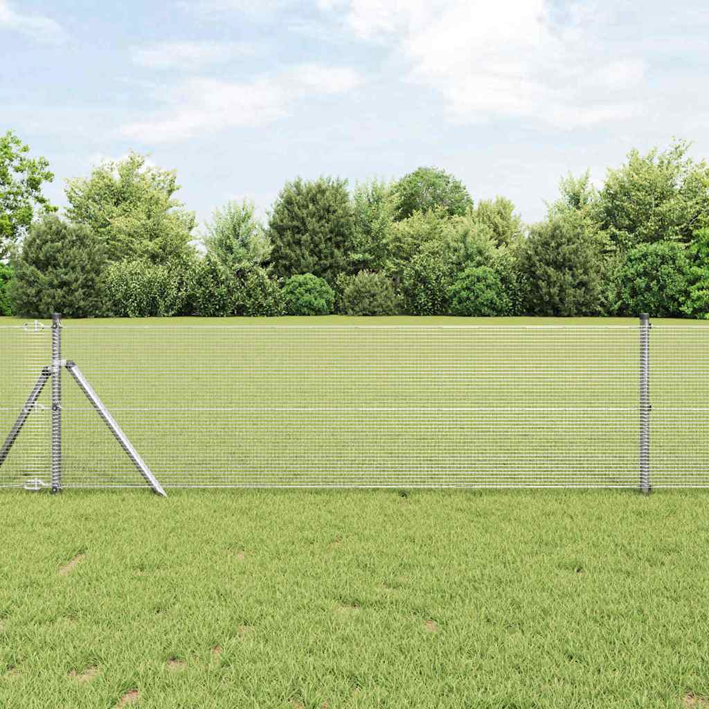 Temeljna zavarena žičana ograda 100 x 0,4 m Srebrna Mreža