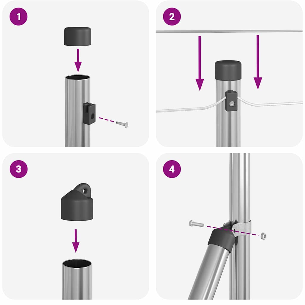 Temeljna zavarena žičana ograda 100 x 0,6 m Srebrna Mreža